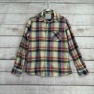 Bayflow Long Sleeve Plaid Button Down Shirt‎ Men's Size 3/M Yellow Plaid
